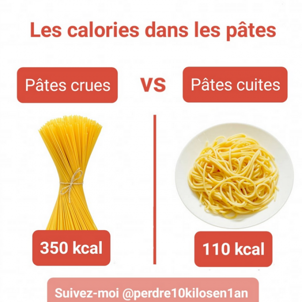 Calories pâtes crues vs pâtes cuites Perdre 10 Kilos en